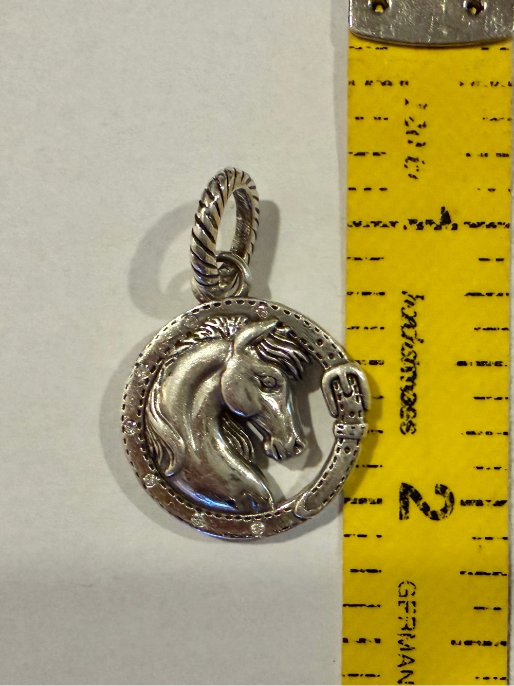 Brighton Silver Horse Head Pendant Charm